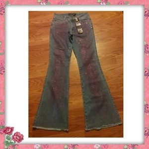 Glittery  FlareJean Pant